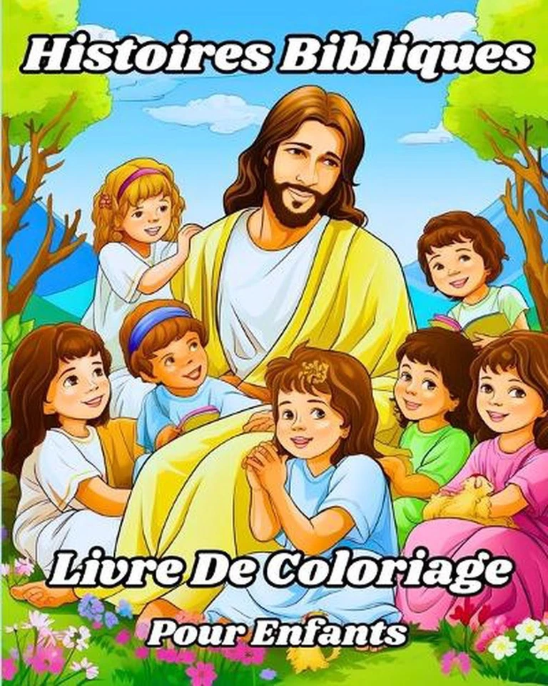 Livre de Coloriage des Histoires Bibliques pour Enfants.: Sc?nes bibliques m?mor - Image 1 of 1