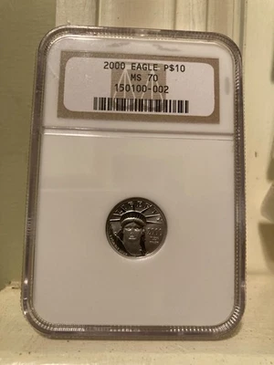 2000 1/10 ounce American platinum eagle MS70 - Image 1 of 4