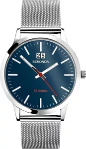 Sekonda Nordic Men’s Watch 30046 – Blue Dial, Mesh Bracelet, 50M Water Resistant - Picture 1 of 6
