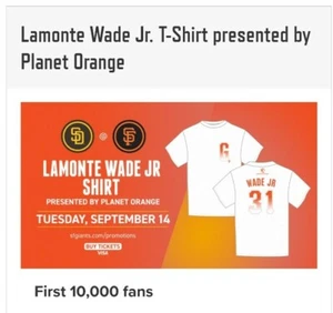Lamonte Wade Jr City Connect Stadium SGA  T-Shirt SGA 9-14-21XL only 10,000 made - Picture 1 of 1