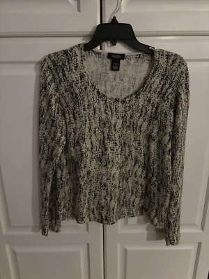 Suéter pulôver feminino PECK & PECK cashmere algodão macio, tamanho G - Imagem 1 de 4