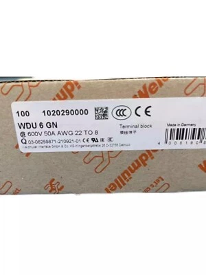 100pcs Weidmuller 1020290000 WDU 6 GN Terminal Block - Image 1 of 4