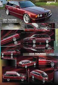 1/64 Mortal BMW E34 M5 TOURING Wagon Openable Hood Diecast Toys Collection Gifts - Picture 1 of 8