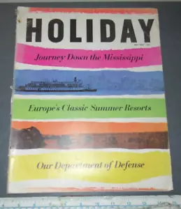 HOLIDAY MAGAZINE 1963 MAY EUROPE GOLD DOD MISSISSIPPI ARTHUR C CLARKE - Picture 1 of 4