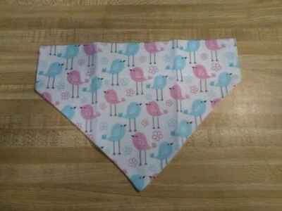 BNWOT Handmade Dog Size Medium 100% Cotton White Baby Birds Bandana - Image 1 of 2