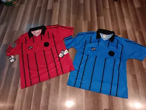 Offizielles Sport International Fußball Schiedsrichter Herren XL Shirt Menge 2 blau rot Neu mit Etikett - Bild 1 von 19