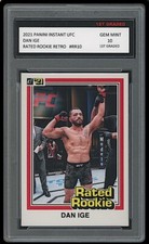 DAN IGE 2021 PANINI INSTANT UFC RATED RETRO 1ST GRADED 10 ROOKIE CARD #RR10