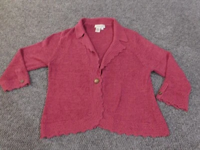 Suéter Coldwater Creek Grande Púrpura Mujer Elástico Clásico Acrílico Nylon Foto 1 de 4