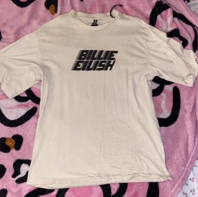 H&M x billie eilish black flames tan shirt - Image 1 of 3