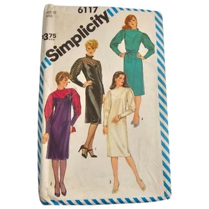 Simplicity 6117 Misses Slim-Fitting Dress INSTRUCTIONS ONLY 1980s - Picture 1 of 4
