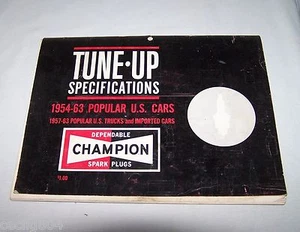 VINTAGE 1954-1963 CHAMPION TUNE-UP SPECIFICATIONS MANUAL - Picture 1 of 2
