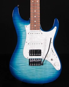 Ibanez AZ22S1F Flame Top Electric, Transparent Turquiose Burst - Picture 1 of 10