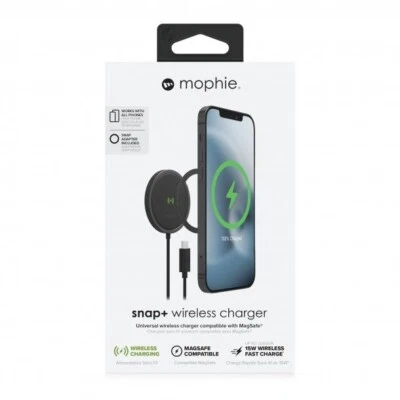 Mophie snap+ 15W Wireless Pad Fast Magsafe Charger for iPhones, Galaxy Phones - Image 1 of 4