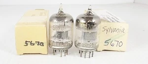 Matched Pair NOS Sylvania JHS 5670 Double Triode (2C51 396A) Amplifier Tubes - Picture 1 of 1