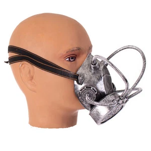 Four Tubes Steampunk Halloween Costume Raider Plastic Gas Mask, For Adult, Si... - Picture 1 of 6