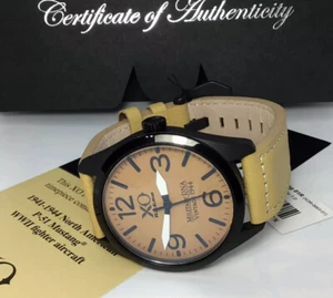 Men’s Watch By XO Retro - Military DNA P-51 Mustang WWII Fighter Aircraft - Picture 1 of 11