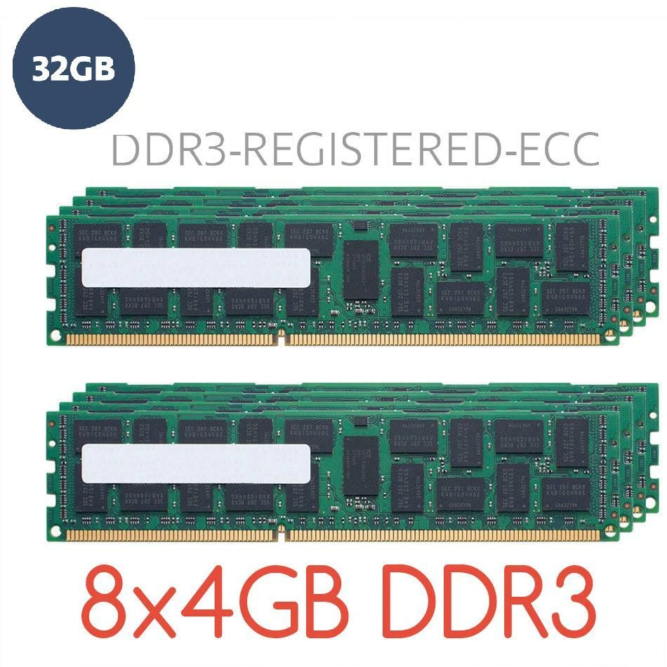 32GB (8x 4GB) RAM RDIMM ECC REG DDR3 1066 MHz für HP ProLiant ML350 G6 ML370 G6 - Bild 1 von 1