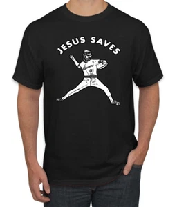 Camisa gráfica para hombre inspiradora cristiana inspiradora cristiana para lanzador de béisbol Jesus Saves - Imagen 1 de 25