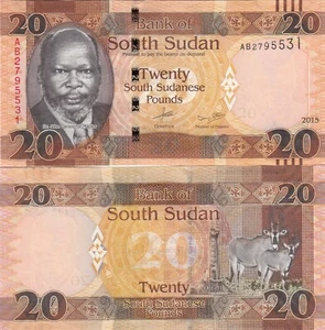 L078 BILLETE SUDAN DEL SUR 20 POUNDS 2015 P-13a SIN CIRCULAR - Imagen 1 de 1