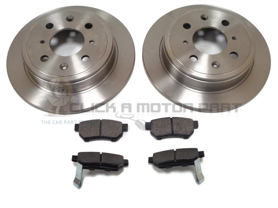 ROVER  25 45 200 400 ALL MODELS REAR 2 BRAKE DISCS AND PADS SET (NOT FOR DRUMS) - Image 1 of 1