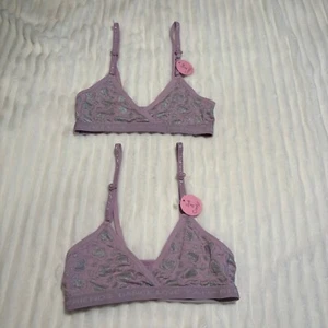 Tahari Friends Dance Love Purple Bras (2) Girls Small/6-7  NWT - Picture 1 of 3