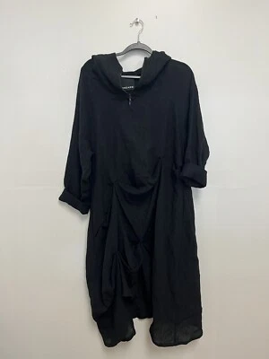 Creare Women's Shirt Dress Black Sz 1 Asymmetrical - Image 1 of 4