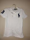 New with small defect Youth Boys Polo Ralph Lauren White Big Pony Shirt Size 6