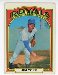 Jim York Kansas City Royals 1972 Topps ##68 en muy buen estado - Imagen 1 de 2