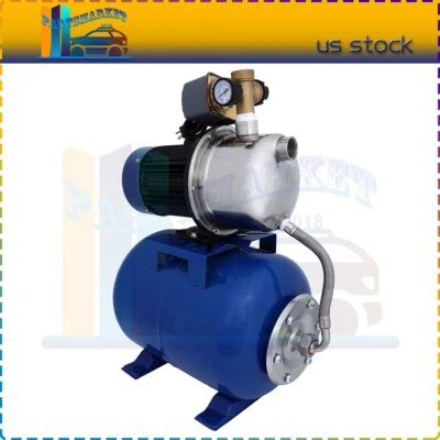 PARTSMARKETS US 1HP Shallow Well Jet Water Pump with Tank 12.3GPM Booster Water 2800L/H