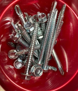 Tornillos de retardo hexagonal de 1/4"" x 2 1/2"" chapados en zinc Cantidad: 75 - Imagen 1 de 6
