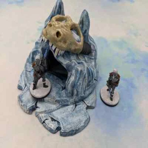 Icy Dragon Skull Cave Entrance for 28mm Tabletop Medieval Fantasy Wargaming - Picture 1 of 4