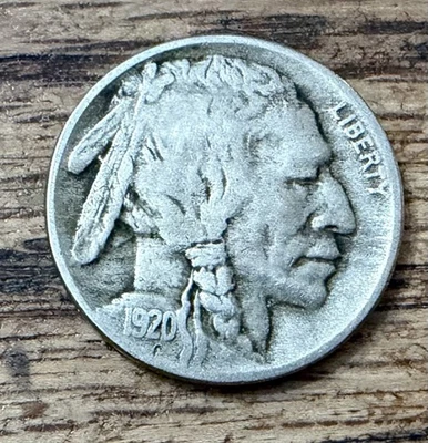 1920-D Denver Mint Buffalo Nickel VF - Image 1 of 2