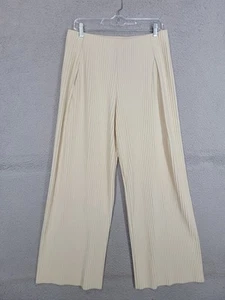 Pantaloni COS panna plissettati taglia M donna avorio pantaloni eleganti gamba larga - Foto 1 di 10