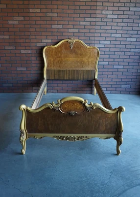 Двойная кровать ~ винтажная двуспальная кровать ~ французская провинциальная двуспальная кровать - Изображение 1 из 4