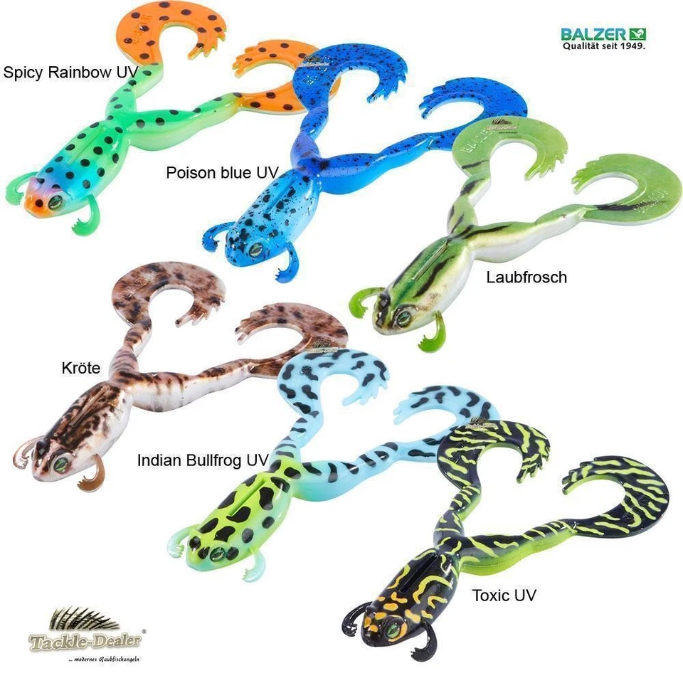 Balzer Shirasu Clone Frog 12 + 16cm alle Farben Gummi Frosch Barsch Hecht Köder - Bild 1 von 1