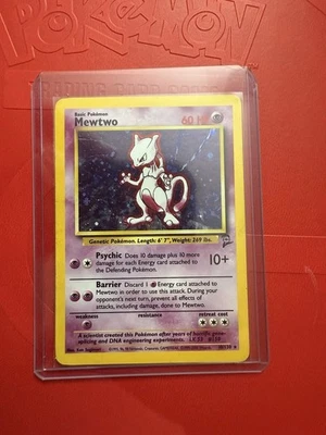 Mewtwo Base Set 2 WoTC 10/130 Holo Rare Pokemon Card - Image 1 of 4