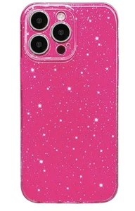 NEW iPhone 16 Pro Max Slim Soft Bling Glitter Case Hot Pink - Picture 1 of 4