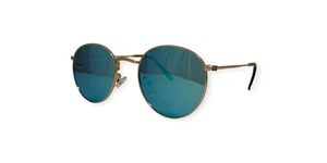 WHOLESALE SUNGLASSES | BEST SELLING | MATTE GOLD | BLUE MIRROR | NA | 12 PACK - Picture 1 of 3