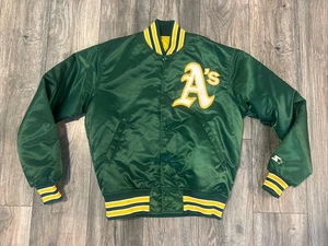 Vintage Oakland Athletics Starter Satin Jacket Diamond Collection Men’s M Mint - Picture 1 of 21