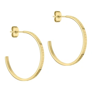 LIEBESKIND BERLIN Creole mit Gravur in Edelstahl IP Gold 3cm LJ-0777-E-30 NEU - Bild 1 von 3