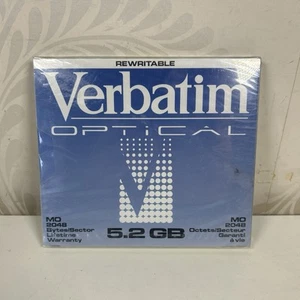 Verbatim - Disque optique réinscriptible 5,2 Go MO2048 octets/secteur 5,25" - NEUF SCELLÉ - Photo 1/3