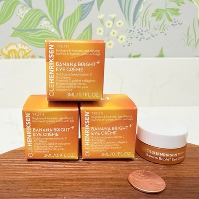 3 件 Ole Henriksen 香蕉亮色 + 眼霜 3 毫升/0.1 液量盎司 每个旅行迷你新品 — 第 1/4 张图片