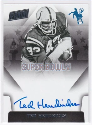Ted Hendricks 2015 Panini Super Bowl Signatures Auto SB V Baltimore Colts HOF - Image 1 of 2