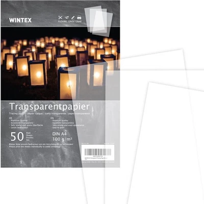 ESPRING Transparentpapier A4 bedruckbar 50 Blatt 100g/m² Pauschpapier Pergamentpapier