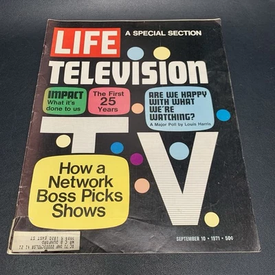 Vintage LIFE Magazine September 10 1971 TELEVISION 25 YEARS Advertisements. E4 - Image 1 of 4