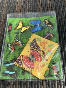 Carta e confezione regalo farfalle vintage 1 foglio CS10 - Foto 1 di 3
