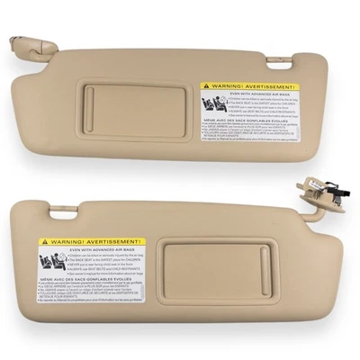 Комплект из пары солнцезащитных козырьков со стороны водителя и пассажира для Audi A4 2009-2016 годов выпуска с желтовато-коричневой подсветкой - Изображение 1 из 4