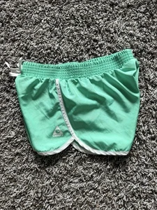 🍬 Gerry Girls Size 10 Green Running Shorts Active Elastic Waist 100% Polyester - Picture 1 of 9