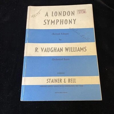 R. Vaughan Williams “London Symphony” Orchestral Study Score PB Stainer & Bell - Image 1 of 4