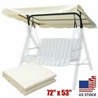 72" x 53" Outdoor Swing Canopy Top Replacement Cover for Porch Patio Garden Seat
